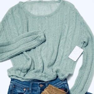 Free People Super Soft Minty Light Sweater